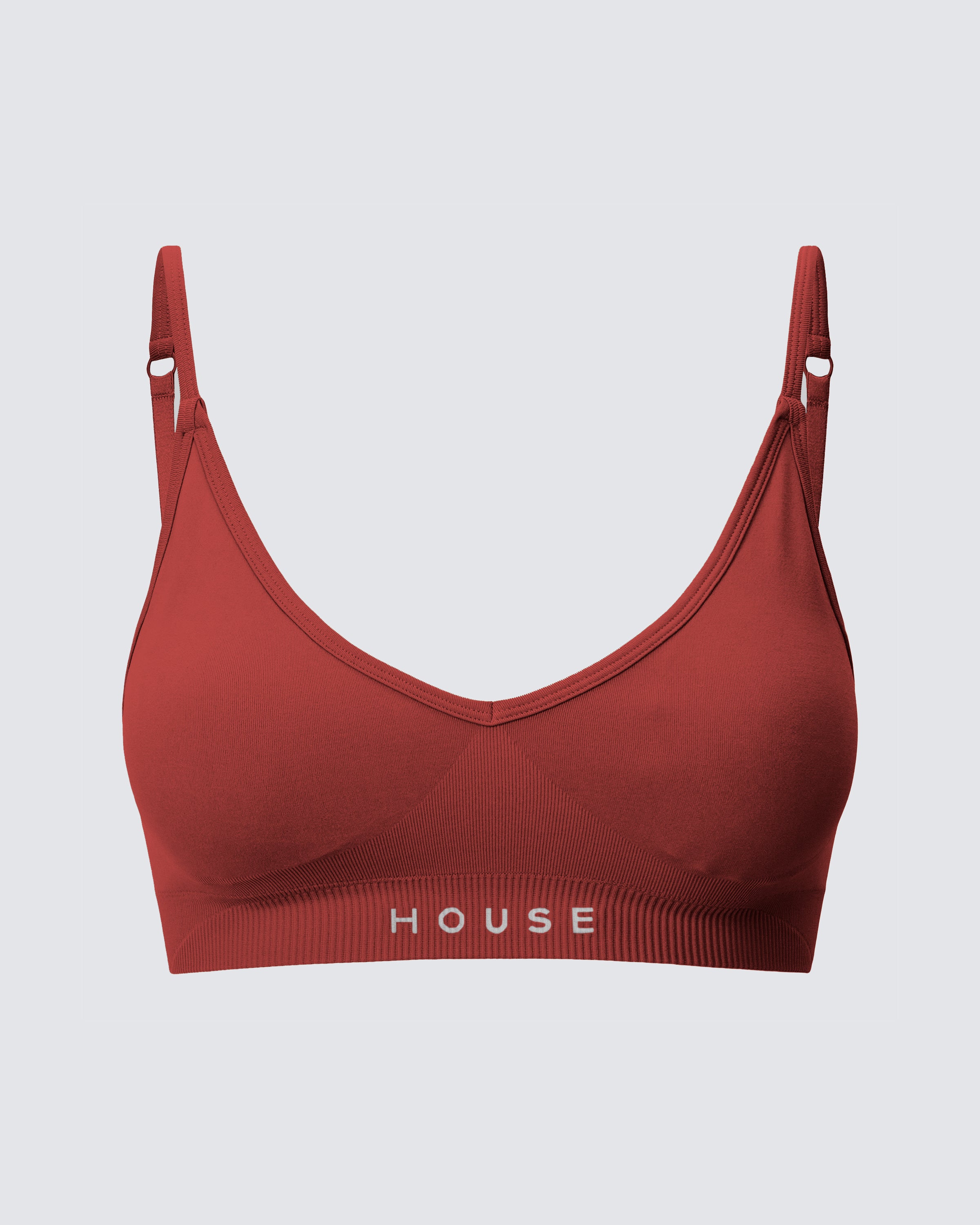 Casall Shiny Matte Seamless Sports Bra Red