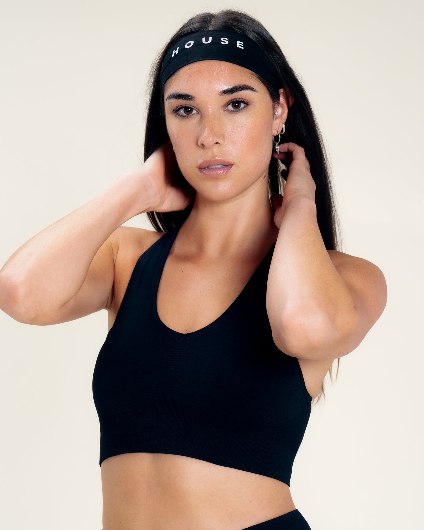 Ribbed Seamless Bra - Black