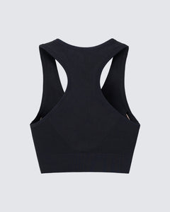 Womens black Seamless sports bra