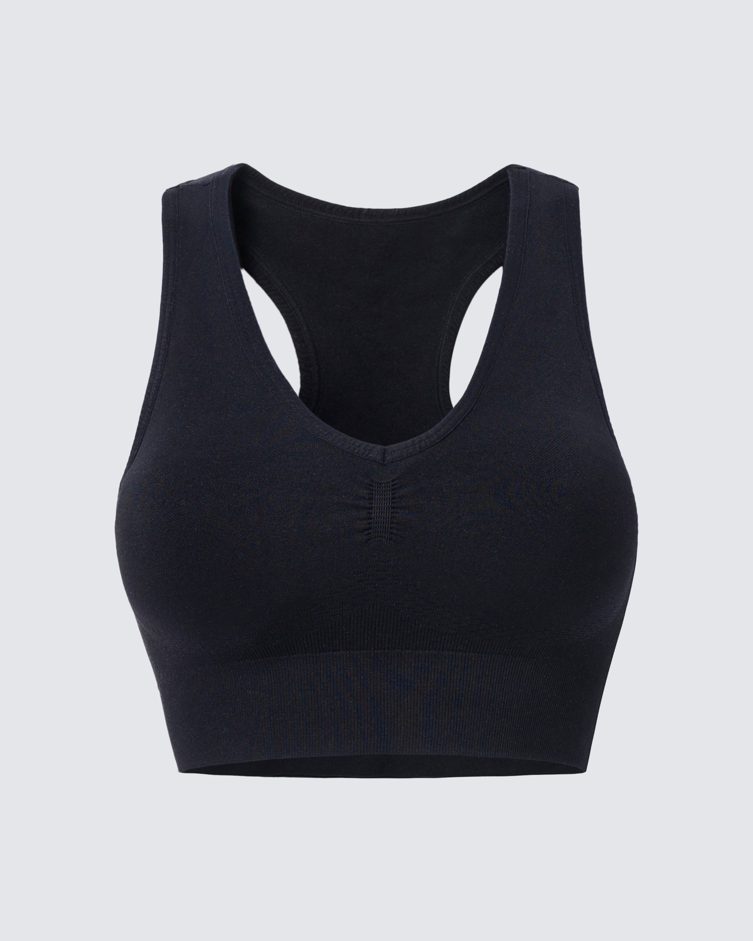 Womens black Seamless sports bra