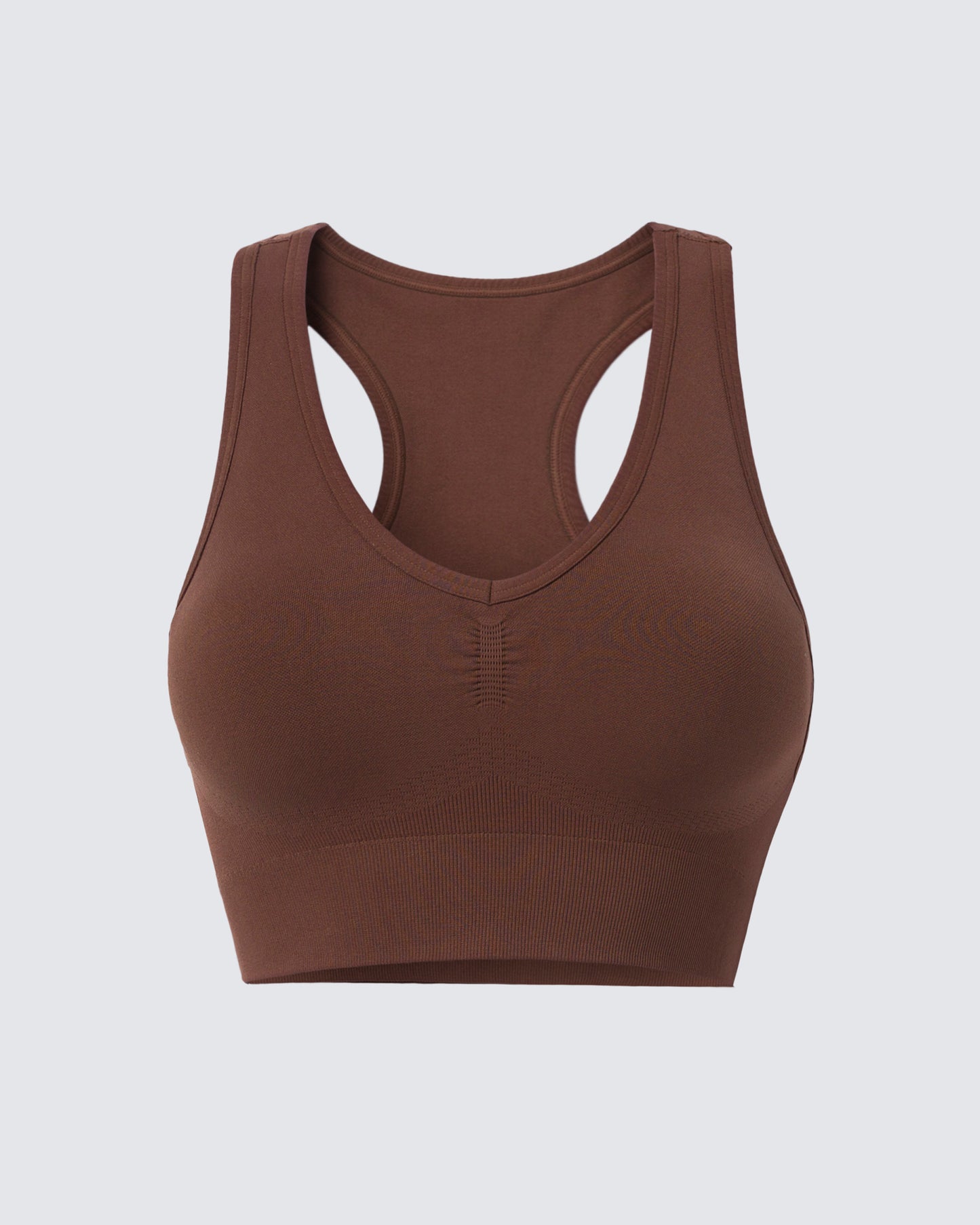 Ribbed Seamless Bra - Cocoa