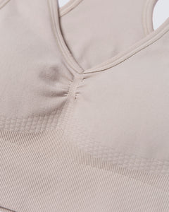 Womens Sports Bra in mushroom