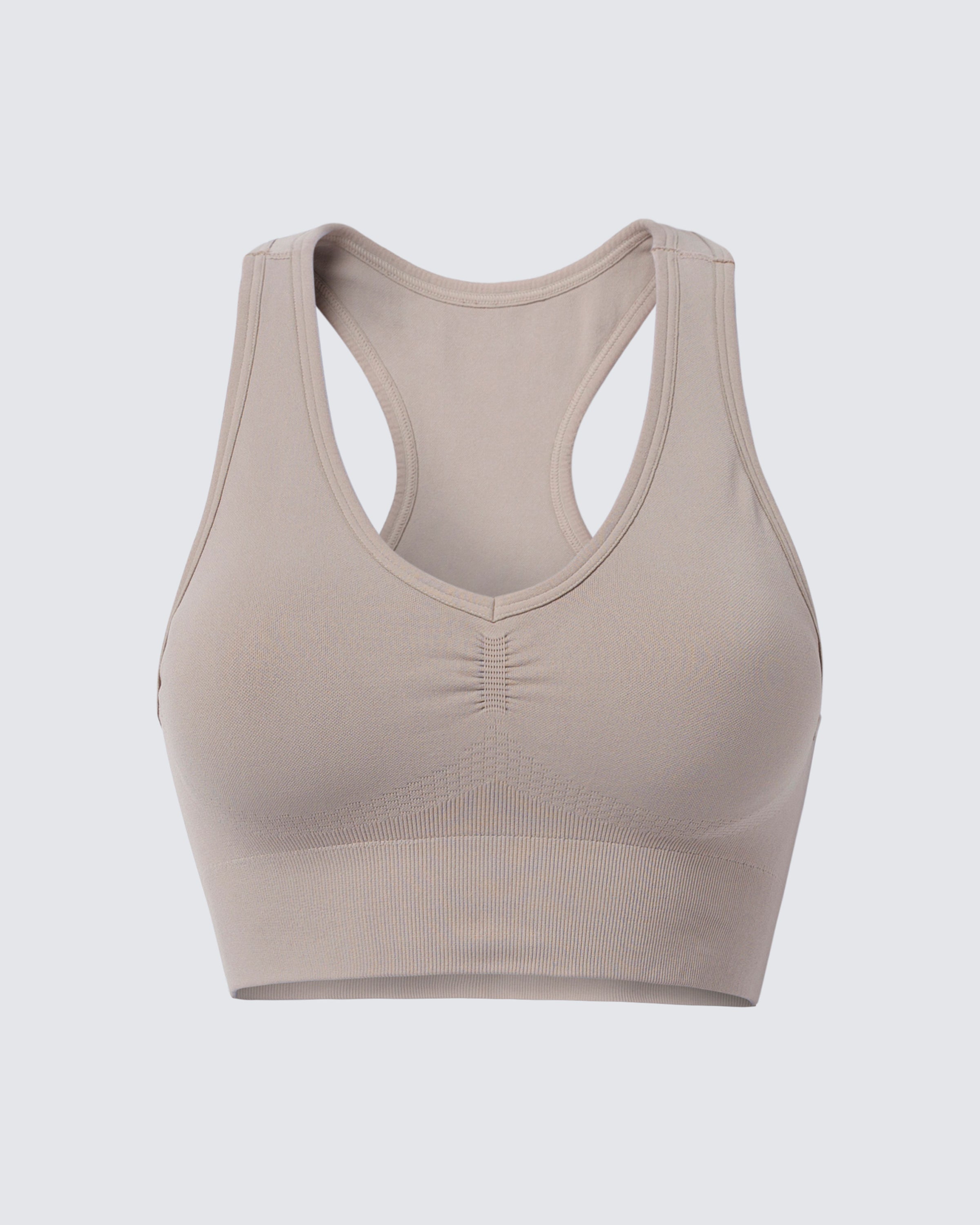 Womens Sports Bra in mushroom