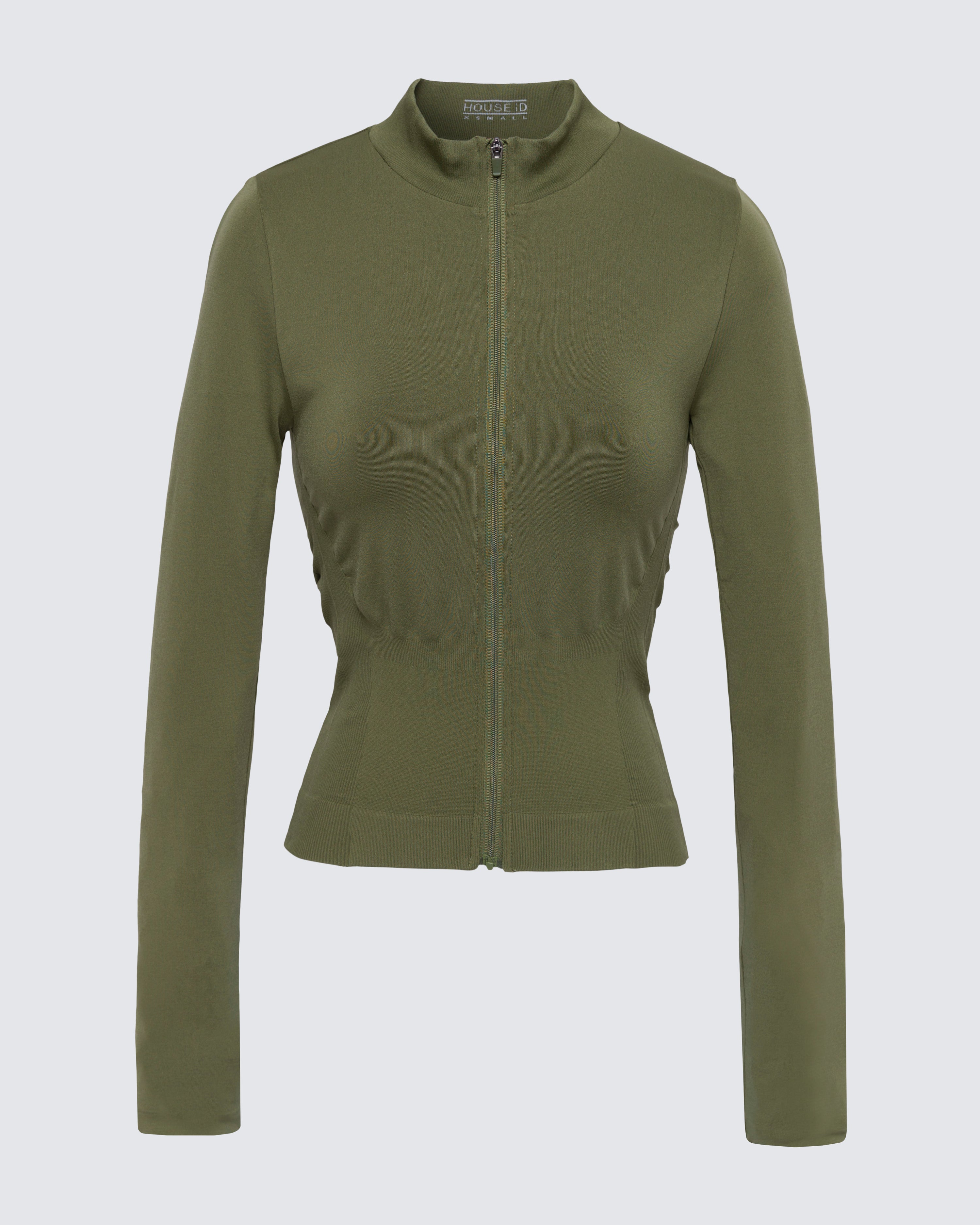 Seamless Longsleeve Full Zip - Olivine