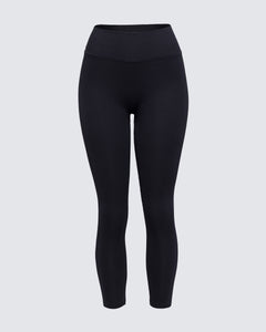 Ribbed Seamless Legging - Black