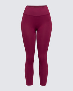 Ribbed Seamless Legging - Burgundy